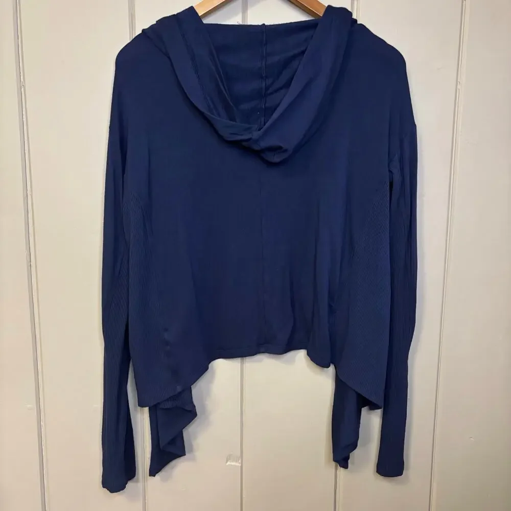 Athleta navy hoody cardigan small - Picture 2 of 4